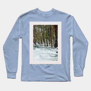 Snow amongst trees Long Sleeve T-Shirt